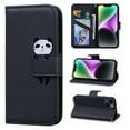 thumbnail image 1 of Feishell Case for Apple iPhone 14 (6.1 inch),Cartoon Animal Magnetic Buckle Folio Credit Card Slots Shockproof PU Leather Flip Kickstand Anti-Scratch Wallet Phone Case,Black, 1 of 10