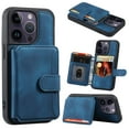 thumbnail image 1 of Feishell Case Compatible with iPhone 12 / 12 Pro Case with Card Holder Wallet Case for Women Men PU Leather Kickstand Back Case Magnetic Closure Shockproof Case For iPhone 12 / 12 Pro - 6.1", Blue, 1 of 7