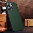 thumbnail image 1 of Feishell Case Compatible with iPhone 12 Pro Max, Slim Premium Leather Classic Luxury Elegant Thin Anti-Scratch Thin Fit Lens Protection Back Phone Cover For iPhone 12 Pro Max - 6.7", Green, 1 of 10