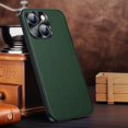 thumbnail image 1 of Feishell Case Compatible with iPhone 12, Slim Premium Leather Classic Luxury Elegant Thin Anti-Scratch Thin Fit Lens Protection Back Phone Cover For iPhone 12 - 6.1", Green, 1 of 10
