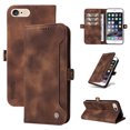 thumbnail image 1 of Feishell Case Compatible with iPhone 7/8/SE 2020, Magnetic Wallet PU Leather Flip Folio Case Credit Card Slot with Slide Pocket Shockproof TPU [RFID Blocking] Cover For iPhone 7/8/SE 2020 , brown, 1 of 14