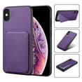thumbnail image 1 of Feishell Case Compatible with iPhone X, iPhone XS, Wallet Case Credit Card Holder ID Slot Hidden Pocket Vertical and horizontal Kickstand Back Magnetic Shockproof Cover For iPhone X / XS, Purple, 1 of 10