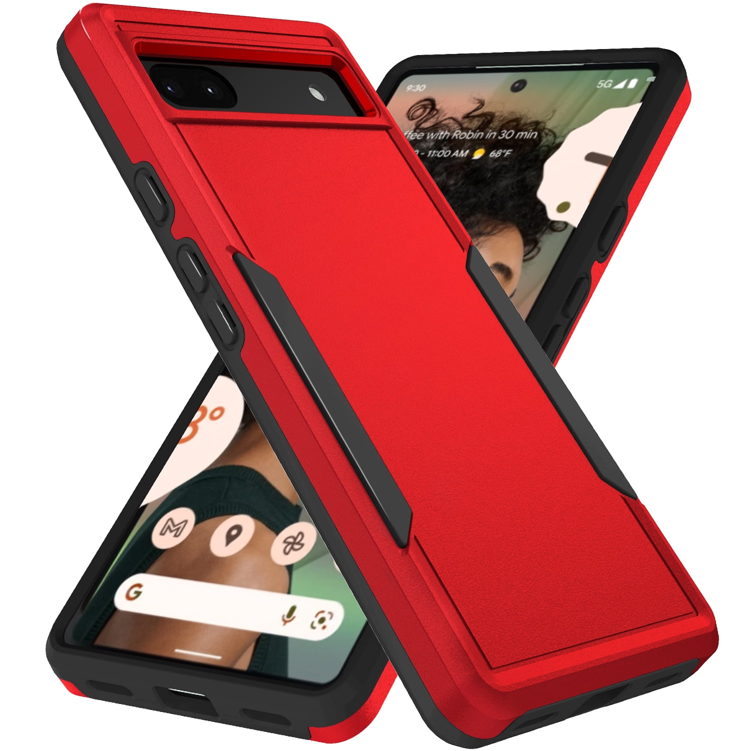 Feishell Case Fit for Google Pixel 6a 6.1 inch,Military Grade Shockproof Protection Hybrid Armor