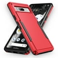 thumbnail image 1 of Feishell Case Fit for Google Pixel 8A,Military Grade Shockproof Protection Hybrid Armor Double Layer Hard PC + Soft TPU Drop Resistant Anti-Fingerprint Phone Cover,Red+Black, 1 of 6