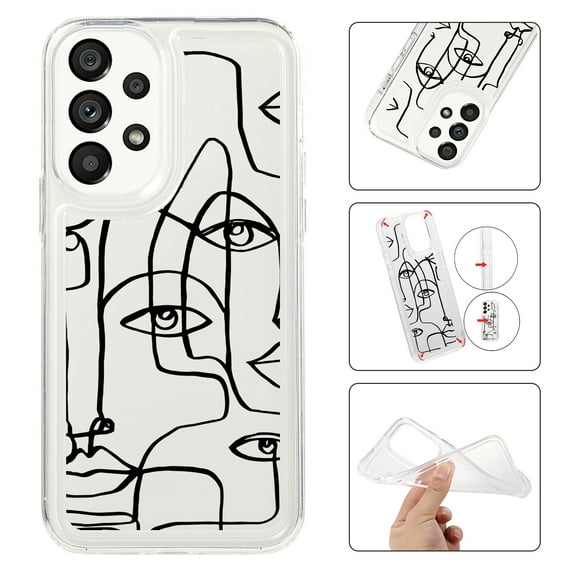 Feishell Case For Samsung A23 5G Cute Leopard Print Pattern Soft TPU Rubber Bumper Shockproof Anti-Scratch Slim Phone Cover Support Wireless Charging For Samsung Galaxy A23 5G, Eye