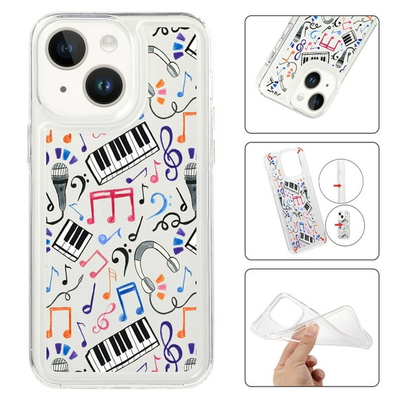 Feishell Case For iPhone 11 Cute Leopard Print Pattern Soft TPU Rubber Bumper Shockproof Anti-Scratch Slim Phone Cover Support Wireless Charging For iPhone 11, Music