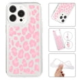 thumbnail image 1 of Feishell Case For iPhone 14 Pro Cute Leopard Print Pattern Soft TPU Rubber Bumper Shockproof Anti-Scratch Slim Phone Cover Support Wireless Charging For iPhone 14 Pro, Pink, 1 of 8