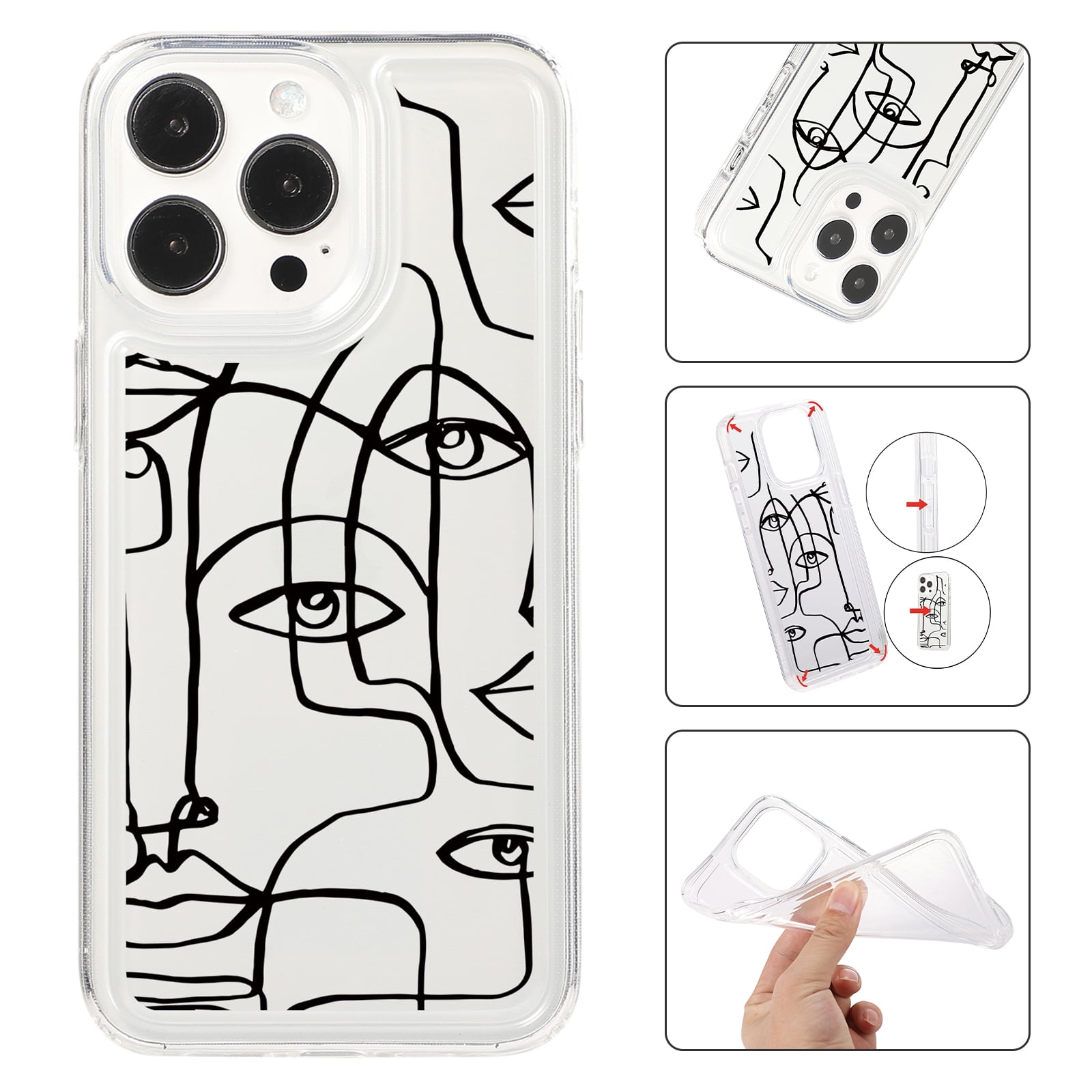 Feishell Case For iPhone 15 Pro Cute Leopard Print Pattern Soft TPU