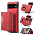 thumbnail image 1 of Feishell Case for Google Pixel 5A 5G,Premium PU Leather Magnetic Detachable 2-In-1 Card Pocket Back Flip ID Credit Card Slots Kickstand Shockproof Business Slim Phone Case,Red, 1 of 11