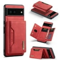 thumbnail image 1 of Feishell Case for Google Pixel 6,Premium PU Leather Magnetic Detachable 2-In-1 Card Pocket Back Flip ID Credit Card Slots Kickstand Shockproof Business Slim Phone Case,Red, 1 of 11