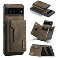 thumbnail image 1 of Feishell Case for Google Pixel 6a,Premium PU Leather Magnetic Detachable 2-In-1 Card Pocket Back Flip ID Credit Card Slots Kickstand Shockproof Business Slim Phone Case,Coffee, 1 of 11