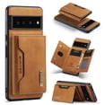 thumbnail image 1 of Feishell Case for Google Pixel 7 Pro,Premium PU Leather Magnetic Detachable 2-In-1 Card Pocket Back Flip ID Credit Card Slots Kickstand Shockproof Business Slim Phone Case,Brown, 1 of 11
