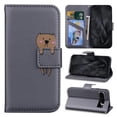thumbnail image 1 of Feishell Case for Google Pixel 8 Pro (6.7 inch),Cartoon Animal Magnetic Buckle Folio Credit Card Slots Shockproof PU Leather Flip Kickstand Anti-Scratch Wallet Phone Case,Gray, 1 of 10
