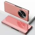 thumbnail image 1 of Feishell Case for OnePlus Open (7.82 inch) Stylish Smart View Window Mirror Case Plating PC Folio Flip Stand Phone Cover PU Leather Anti-Scratch Ultra Slim Protective Case,Rosegold, 1 of 11