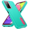 thumbnail image 1 of Feishell Case for Samsung Galaxy A03s 6.5 inch,Heavy Duty 3 Layer Military Protection with Hidden Kickstand Shock Resistant Armor Hybrid Bumper Rugged Rubber Phone Cover,Mint+Rose, 1 of 7