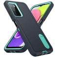 thumbnail image 1 of Feishell Case for Samsung Galaxy A03s 6.5 inch,Heavy Duty 3 Layer Military Protection with Hidden Kickstand Shock Resistant Armor Hybrid Bumper Rugged Rubber Phone Cover,Darkblue+Mint, 1 of 7