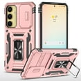 thumbnail image 1 of Feishell Case for Samsung Galaxy A06 Camera Lens Slide Protection Cover with Ring Holder Kickstand, Armor Heavy Duty Military Grade Shockproof PC Rugged Bumper for Samsung Galaxy A06,
Rosegold, 1 of 7