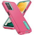 thumbnail image 1 of Feishell Case for Samsung Galaxy A13 5G 6.5 inch,Heavy Duty 3 Layer Military Protection with Hidden Kickstand Shock Resistant Armor Hybrid Bumper Rugged Rubber Phone Cover,Rose+Mint, 1 of 8