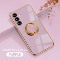 thumbnail image 1 of Feishell Case For Samsung Galaxy A13 5G, Slim Protective 360 Degree Rotation Ring Holder Kickstand Plating Soft Silicone TPU Edge Anti-Scratch Cover Work with Magnetic Car Mount, Purple, 1 of 7