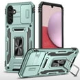 thumbnail image 1 of Feishell Case for Samsung Galaxy A14 5G Camera Lens Slide Protection Cover with Ring Holder Kickstand, Armor Heavy Duty Military Grade Shockproof PC Rugged Bumper for Samsung Galaxy A14 5G,
Green, 1 of 7