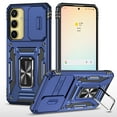 thumbnail image 1 of Feishell Case for Samsung Galaxy A16 5G Camera Lens Slide Protection Cover with Ring Holder Kickstand, Armor Heavy Duty Military Grade Shockproof PC Rugged Bumper for Samsung Galaxy A16 5G,
Navyblue, 1 of 7