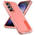thumbnail image 1 of Feishell Case for Samsung Galaxy A16 5G,Heavy Duty 3 Layer Military Protection with Hidden Kickstand Shock Resistant Armor Hybrid Bumper Rugged Rubber Phone Cover,Clear+Orange, 1 of 8