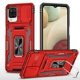 thumbnail image 1 of Feishell Case for Samsung Galaxy A22 5G Camera Lens Slide Protection Cover with Ring Holder Kickstand, Armor Heavy Duty Military Grade Shockproof PC Rugged Bumper for Samsung Galaxy A22 5G,
Red, 1 of 7