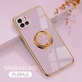 thumbnail image 1 of Feishell Case for Samsung Galaxy A22 5G, Slim 360 Degree Rotation Ring Holder Kickstand Plating Soft Silicone TPU Edge Anti-Scratch Cover Work with Magnetic Car Mount, Lightpurple, 1 of 9