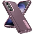 thumbnail image 1 of Feishell Case for Samsung Galaxy A26 5G,Heavy Duty 3 Layer Military Protection with Hidden Kickstand Shock Resistant Armor Hybrid Bumper Rugged Rubber Phone Cover,Purple+Pink, 1 of 8