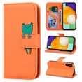 thumbnail image 1 of Feishell Case for Samsung Galaxy A54 5G (6.4 inch),Cartoon Animal Magnetic Buckle Folio Credit Card Slots Shockproof PU Leather Flip Kickstand Anti-Scratch Wallet Phone Case,Orange, 1 of 10