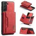 thumbnail image 1 of Feishell Case for Samsung Galaxy S21,Premium PU Leather Magnetic Detachable 2-In-1 Card Pocket Back Flip ID Credit Card Slots Kickstand Shockproof Business Slim Phone Case,Red, 1 of 9
