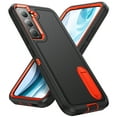 thumbnail image 1 of Feishell Case for Samsung Galaxy S22+ 6.6 inch,Heavy Duty 3 Layer Military Protection with Hidden Kickstand Shock Resistant Armor Hybrid Bumper Rugged Rubber Phone Cover,Black+Orange, 1 of 8