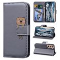 thumbnail image 1 of Feishell Case for Samsung Galaxy S23 (6.1 inch),Cartoon Animal Magnetic Buckle Folio Credit Card Slots Shockproof PU Leather Flip Kickstand Anti-Scratch Wallet Phone Case,Gray, 1 of 10