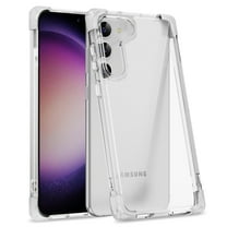 Feishell Case for Samsung Galaxy S23 Case Clear, Non Yellowing Crystal Clear Anti-Scratch Hard PC & Non-Hybrid Slip Soft TPU Bumper Cover Transparent Corner Shockproof Protective Phone Case, Clear