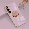 thumbnail image 1 of Feishell Case for Samsung Galaxy S23, Slim 360 Degree Rotation Ring Holder Kickstand Plating Soft Silicone TPU Edge Anti-Scratch Cover Work with Magnetic Car Mount, Lightpurple, 1 of 9