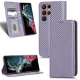 thumbnail image 1 of Feishell Case for Samsung Galaxy S23 Ultra (6.8 inch),Luxury PU Leather Wallet Cover Cash Credit Card Holder Magnetic Closure Folio Flip Kickstand Shockproof Protective Phone Cover,Purple, 1 of 7