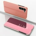 thumbnail image 1 of Feishell Case for Samsung Galaxy S24 (6.2 inch) Stylish Smart View Window Mirror Case Plating PC Folio Flip Stand Phone Cover PU Leather Anti-Scratch Ultra Slim Protective Case,Rosegold, 1 of 8