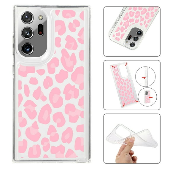 Feishell Case For Samsung S20 Plus Cute Leopard Print Pattern Soft TPU Rubber Bumper Shockproof Anti-Scratch Slim Phone Cover Support Wireless Charging For Samsung Galaxy S20 Plus,Pink