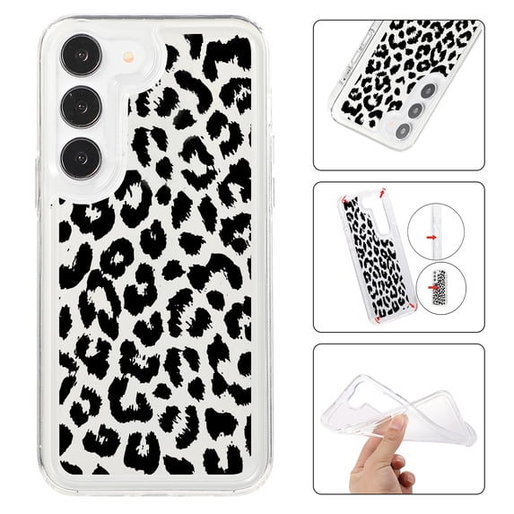 Feishell Case For Samsung S21 Cute Leopard Print Pattern Soft TPU Rubber Bumper Shockproof Anti-Scratch Slim Phone Cover Support Wireless Charging For Samsung Galaxy S21, Leopard