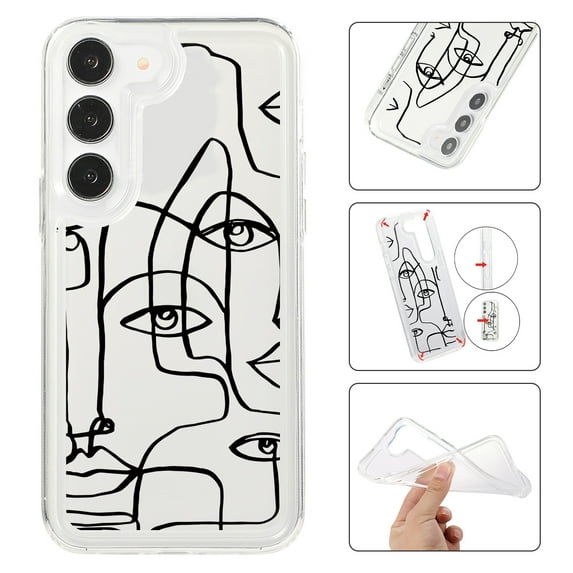 Feishell Case For Samsung S22 Cute Leopard Print Pattern Soft TPU Rubber Bumper Shockproof Anti-Scratch Slim Phone Cover Support Wireless Charging For Samsung Galaxy S22, Eye