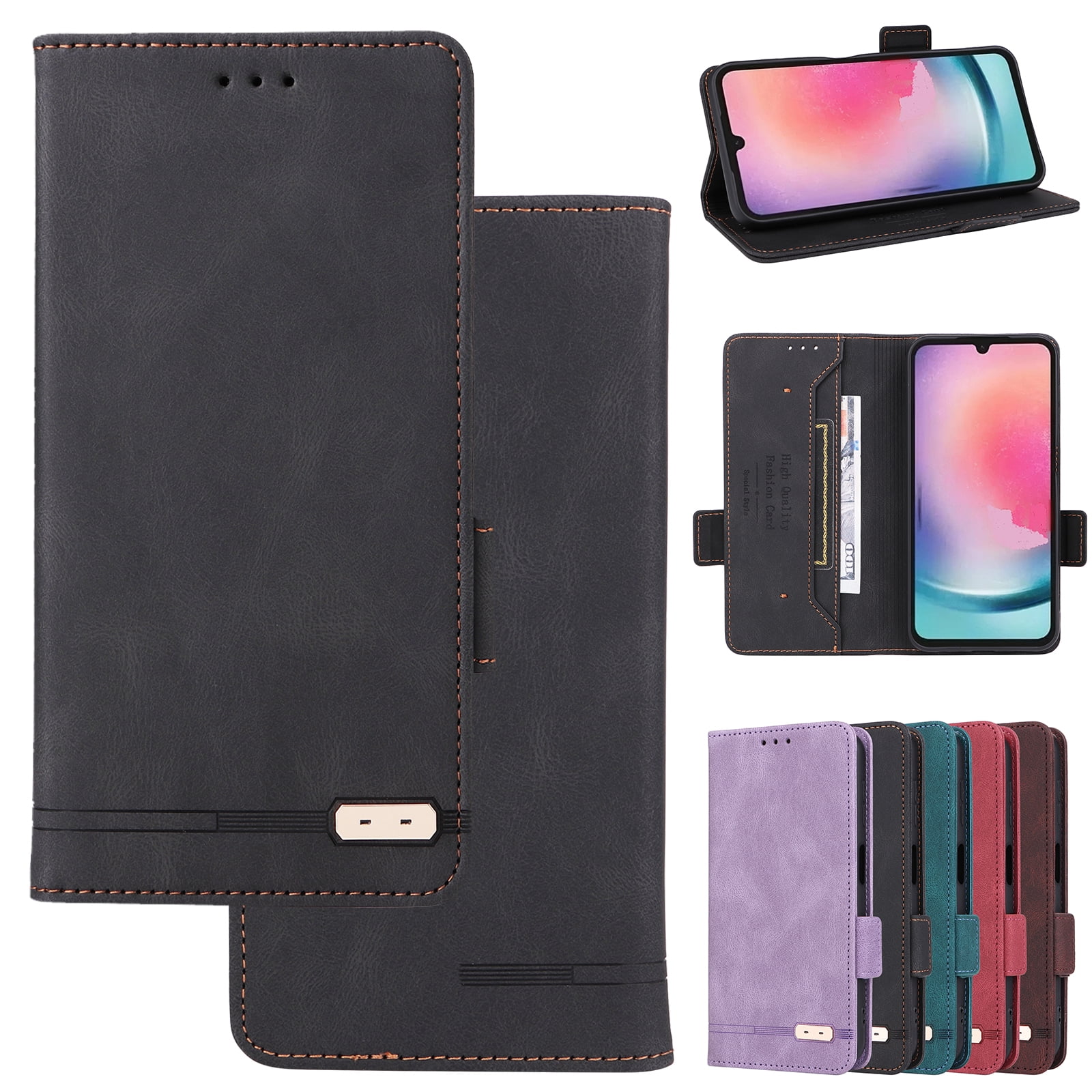 For Ulefone Note 15 Pu Leather Flip Folio Case Retro Texture Wallet - View #6
