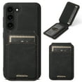 thumbnail image 1 of Feishell Case forSamsung Galaxy S25 Plus with Detachable Card Holder, PU Leather Wallet Case with Flip Kickstand, Shockproof Magnetic Cover Compatible with MagSafe Car Mount Holder, Black, 1 of 10