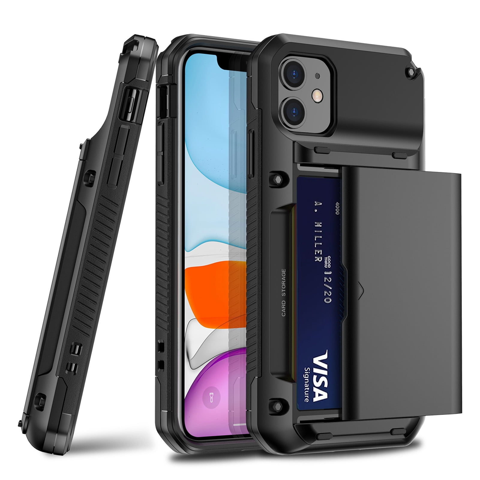 Feishell Case for iPhone 11 Case Wallet Credit Card Holder ID Slot