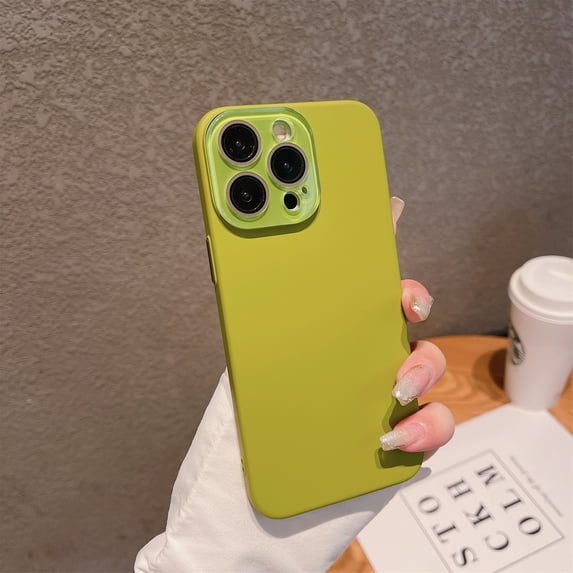 Feishell Case for iPhone 14 Plus Slim Case with Lens Protector, Skin-Feel PC + TPU Shockproof Anti-Scratches Camera Protection Thin Lightweight Phone Cover for iPhone 14 Plus, Matchagreen