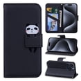 thumbnail image 1 of Feishell Case for iPhone 16 Pro Max, Cute Cartoon Animal Patterned Magnetic Buckle Folio Credit Card Slots Shockproof PU Leather Flip Kickstand Anti-Scratch Wallet Phone Case,Black, 1 of 10
