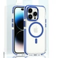 thumbnail image 1 of Feishell Case for iPhone 16 Pro Max Case Magnetic Transparent Matte Phone Cases [Compatible with MagSafe] Slim Fit Shockproof Bumper Hard Crystal Protective Magnetic Cover for Women Men Girls,Blue, 1 of 8