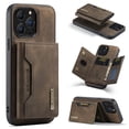 thumbnail image 1 of Feishell Case for iPhone 16 Pro Max Plus,Premium PU Leather Magnetic Detachable 2-In-1 Card Pocket Back Flip ID Credit Card Slots Kickstand Shockproof Business Slim Phone Case,Coffee, 1 of 9