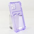 thumbnail image 1 of Feishell Clear Case for Apple iPhone 15 Plus,Shockproof Lightweight Transparent Back Card Holder Pocket Slim Fit Thin Soft TPU Protective Phone Cover,Purple, 1 of 8