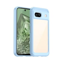 Feishell Clear Case for Google Pixel 8 6.2 inch,Shockproof Slim Fit Non-Yellowing Transparent Anti-Scratch Lightweight Silicone Anti-Fingerprint Protective Phone Case,Blue