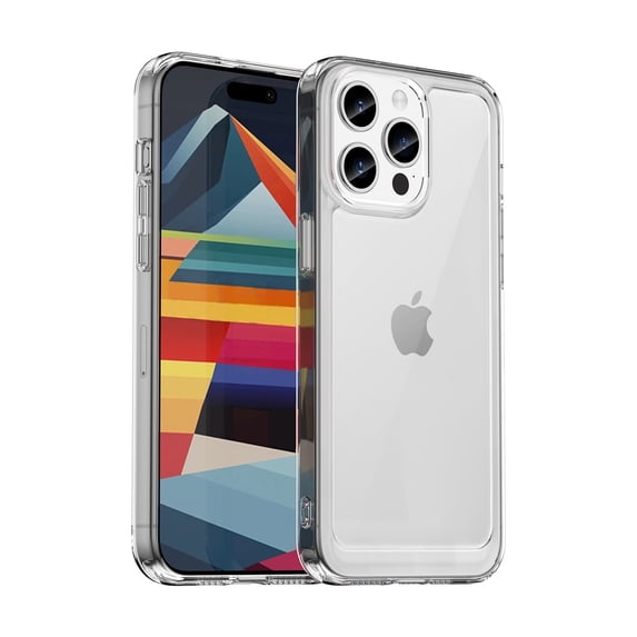 Feishell Clear Case for iPhone 15 Pro 6.1 inch,Shockproof Hybrid Soft TPU Bumper Anti-Scratch Hard Acrylic Back Transparent Slim Phone Case Cover for iPhone 15 Pro,Clear